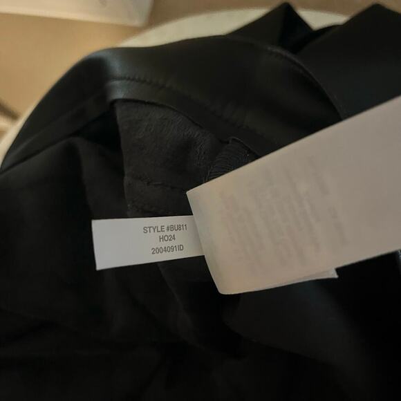 New J. Crew Wide Leg Vegan Leather Pant 32 Peitite High Waist NWT 2024 - Picture 7 of 8